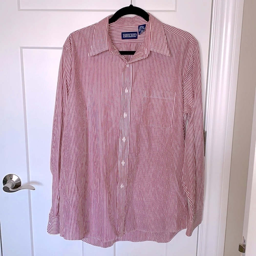 Red Striped Button Down